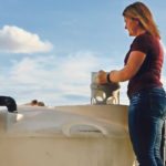 Tannis Axten builds a fresh, living tea for injection into the seedrow from compost placed into 500 gallons of water and bubbled with an air pump. | Axten Farm photo
