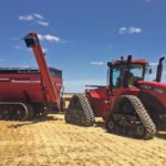 Australian farmers have switched to right-side unload augers for reasons of operator comfort and safety. | Mike Friesen photo