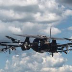 Roga Drone will use Kray Technonogy’s eight-rotor, hybrid UAV to spray from a 16.5 foot wide boom. The company is planning to cover 40 to 50 acres per hour, depending on label rates of the pesticide being applied. | Don Campbell photo