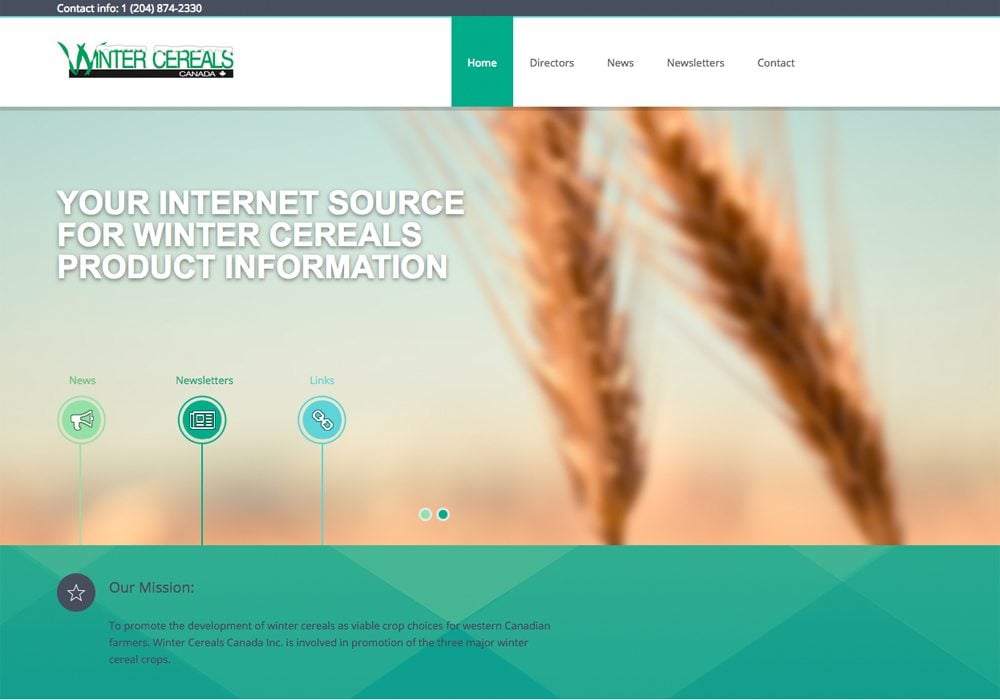 Winter Cereals Canada will continue to exist but its office will move from Minnedosa, Man. The Winter Cereals Canada website says the organization's new mailing address is in Saskatoon. | Screencap via www.wintercerealscanada.org