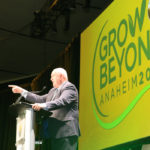 U.S. agriculture secretary Sonny Perdue addresses farmers at the 2018 Commodity Classic in Anaheim, California. | Sean Pratt photo