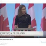 Trump's tweet came on the same day that Canada's Foreign Affairs Minister Chyrstia Freeland was in Mexico City, with her counterparts from Mexico and the U.S., to wrap up a week of negotiations for NAFTA. | Screencap via YouTube/Secretaría de Economía México