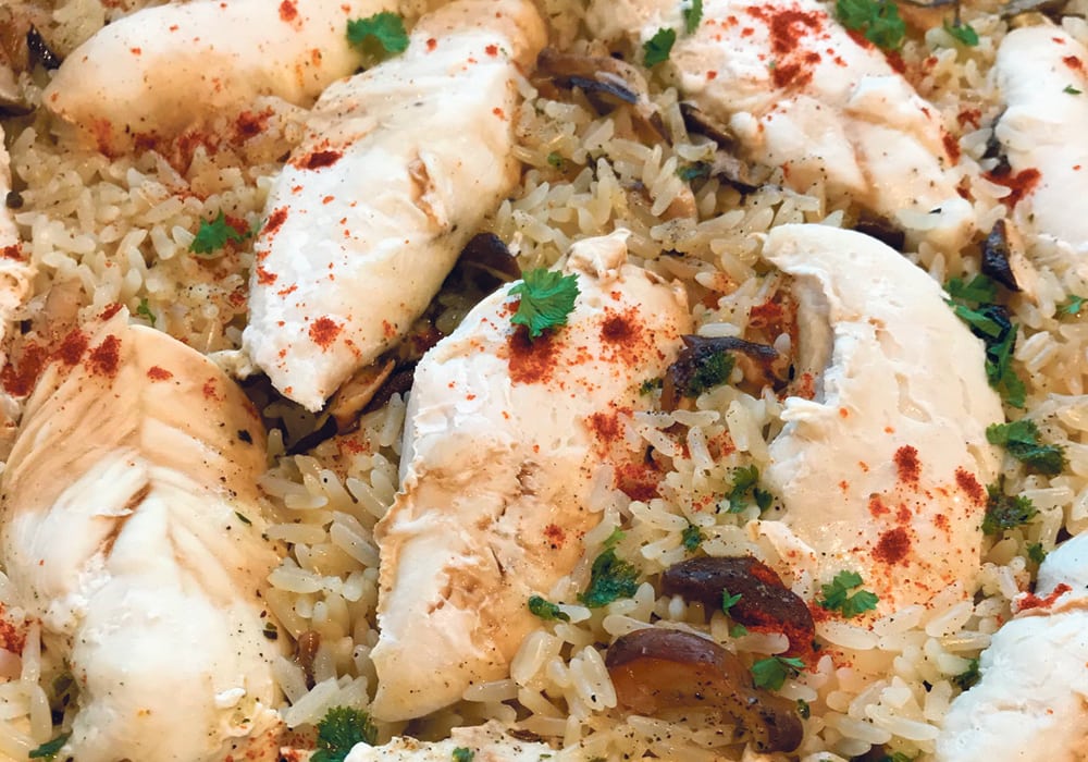 One pot chicken and rice offers just what its name promises.  |  Jodie Mirosovsky photo