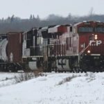 An east-bound Canadian Pacific Railway train hauls oil east of Sheho, Sask., last week. Crude-by-rail shipments in Canada are to more than double by 2019, according to the International Energy Agency. The agency forecasts that crude-by-rail will grow from 150,000 barrels a day in late 2017 to 390,000 barrels a day in 2019 and will add to the pressure on grain movement from Western Canada. | Robin Booker photo