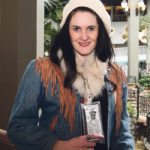 Chelsey Parker of Meat Chops Leather Shop in Saskatoon holds a package of beef jerky that her company produces. | Karen Briere photo
