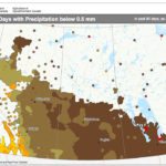 The Canadian Prairies can expect to see regular amounts of rainfall in most regions during the month of May, but it likely won't be enough to offset the dry conditions recorded over the past several months. | Map via www.agr.gc.ca/drought