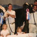 Joel Phoenix with the Wendon champion and on the left is Markus Mosnang with his two daughters, Adair and Georgia. | Barbara Duckworth photo