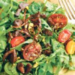 Preparing gizzards using the confit method for this chicken gizzard and fiddlehead salad renders them very tender. | Sarah Galvin photo