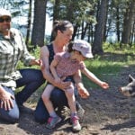 Pasture pigs are a major part of the farm operation at Cutter Ranch near Fort Steele, B.C., operated by Tyler McNaughton and Sacha Bentall, and their daughter, Bryn. Missing from the photo is their other daughter, Rylee. | Barb Glen photo