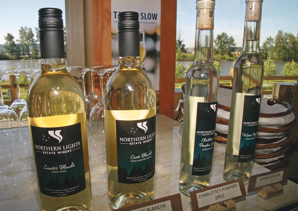 These are samples of wine made at Northern Lights Estate Winery at Prince George, B.C. | Barbara Duckworth photo