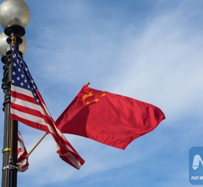 China will impose an additional 25 percent tariff on 659 U.S. goods worth $50 billion, the official Xinhua news agency reported, citing the Tariff Commission of the State Council. | Twitter/@XHNews photo