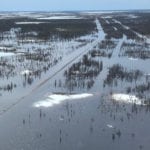 Ottawa is suing HBRC for $18 million, claiming that the company failed to live up to terms in a 2008 contract that required the company to maintain rail service on a section of track in northern Manitoba until 2029. The track has been out of service since early 2017 after flooding caused extensive damage. | OmniTrax photo