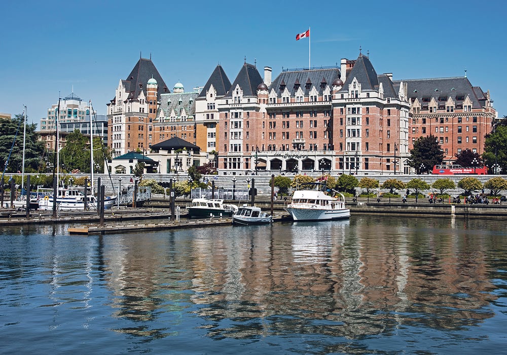 Nothing says Victoria like the city’s iconic Inner Harbour and Empress Hotel.  |  Arlene and Robin Karpan photo