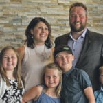Jennifer and Jordan Lindgren from Norquay. Sask., pose with their children, Alexis, left, Bristol, Jaxson and Westin, after being named the 2018 Saskatchewan Outstanding Young Farmers. | Karen Briere photo