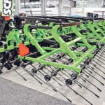 The Schulte Soilstar DHX-600 has two rows of coulters on 7.2 inch spacing and a traditional five bar heavy harrow. | Robin Booker photo