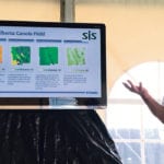 Mark Kuehn of Trimble explains how farmers can use a Soil Information System to get soil and topographic information that can be used for future decision-making. | Barb Glen photo
