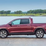 The Canadian version of the 2018 Ridgeline is only available with AWD, a system that’s gaining popularity over 4WD. The 2018 Honda Ridgeline RTL-E model shown here is in Deep Scarlet Pearl. | Honda Canada photo