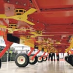 The cutting blades in the 50-foot wide BTT Weed Clipper have a three-inch overlap to reduce misses. The BTT Weed Clipper can help conventional growers manage herbicide resistant weeds. | Robin Booker photo