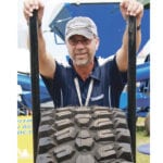 The technology permitting high air pressure in transit and low air pressure in the field will eventually spread to all sizes of ag tires, says Michelin rep Mike Pantaleo. | Ron Lyseng photo