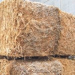 A hemp bale waits to be processed at Canadian Greenfield’s decortication plant in Calgary. | Canadian Greenfield photo