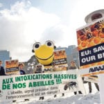 European governments faced significant public pressure to ban neonicotinoids because of concerns over the effects on bees, such as this demonstration in front of the European Parliament in Brussels in 2013. | REUTERS/Eric Vidal photo