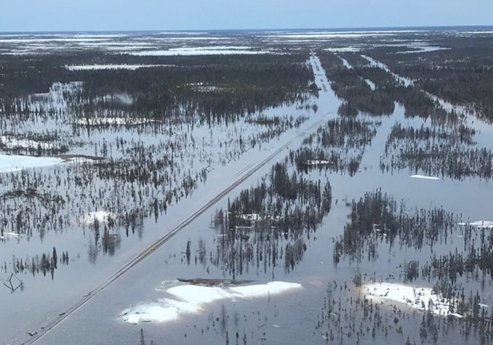 The Hudson Bay Railway has been closed since May 2017 when severe flooding damaged the track and cut off rail access to several northern Manitoba communities. | OmniTrax photo
