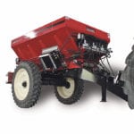 Salford gives precise control to granular spread by using a left/right division, individual spinner control and controlled multi-fin dividers. Until recently, the term “spinner spreader” was not heard in conjunction with the term “precision farming.” But more companies are upgrading their control technology to put a new spin on the word “spreader.” | Salford photo