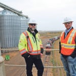 Northgate Terminal managers Jeremy Johnston, left, and Jeremy Nielsen say expansion is in the company’s plans at the facility near Estevan. | Brian Cross photo