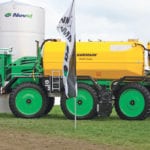At 3,200 gallons, the Dammann DT3200S4 is the biggest self-propelled sprayer in North America. With six-wheel drive and four-wheel steering it is also one of the most unique. | Michael Raine photo