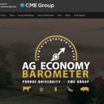 A so-called Ag Economy Barometer, a reading of American producer sentiment, has fallen to its lowest level since October 2016. | Screencap via ag.purdue.edu/commercialag/ageconomybarometer/