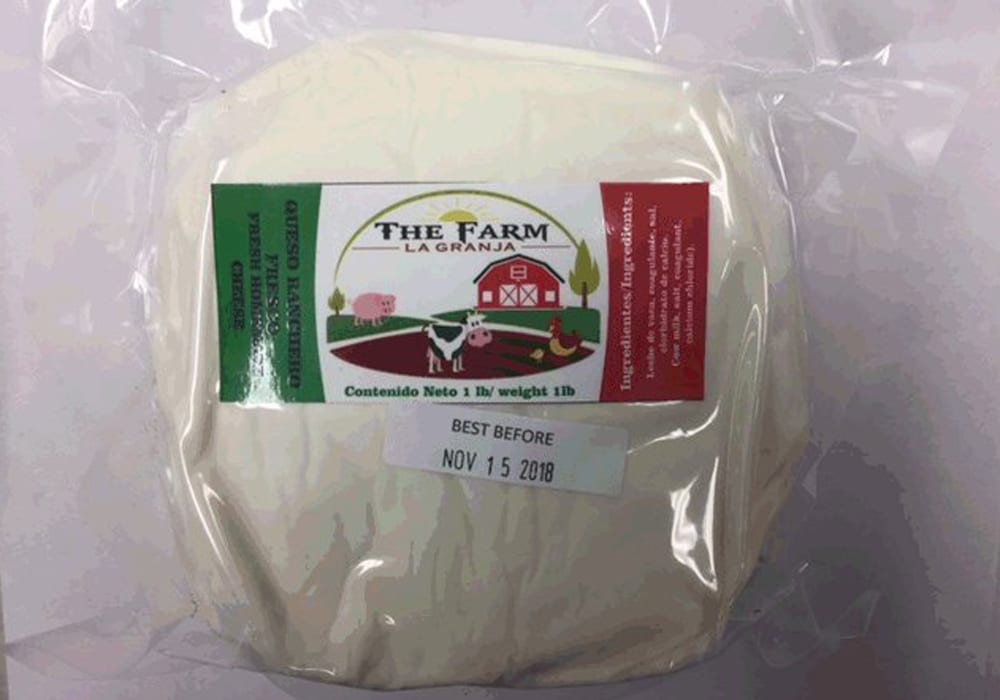 Queso ranchero fresco, a brand of cheese, is the subject of a recall in Alberta after some people reported illness that may be connected with eating it. | CFIA photo