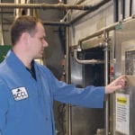Mike Britton oversees production at the Saskatoon Colostrum Company’s recently expanded processing facility in Saskatoon. The company collects frozen colostrum from 650,000 dairy cows in North America and Scotland and distributes it in a powdered form to buyers and distributers around the world. | Brian Cross photo