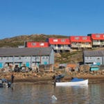 Iqaluit’s shoreline shows the diversity of housing and transportation methods available in the remote community. | Duane McCartney photo