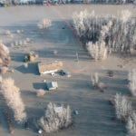 Butter Town was flooded due to an ice jam in northern Alberta this spring. | Mackenzie County Photo