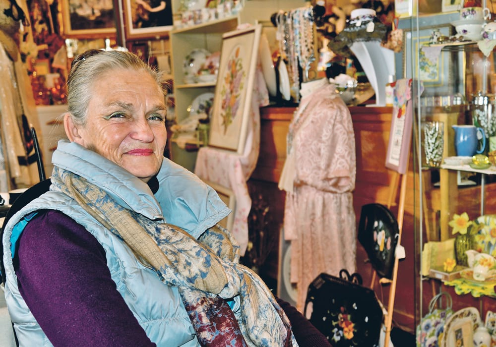 Susan Manyluk has been collecting antiques for most of her life. She opened HolmeHus Antiques at her farm in 2000. The 1,600 sq. foot showroom space includes dishes, vases, paintings, decorations, textiles, clothing, tools and even Viking-themed items from her native Denmark.  |  Maria Johnson photo