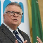Ralph Goodale, Saskatchewan MP and minister for public safety, speaks in Saskatoon at a Chamber of Commerce event about the United States-Mexico-Canada Agreement. | Michael Raine photo