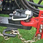 The Drop Pin hammer strap, the drawbar and the ring implement hitch are all designed, built and shipped out of Fort Qu’Appelle, Sask., to tractor plants around the globe. | Ron Lyseng photo