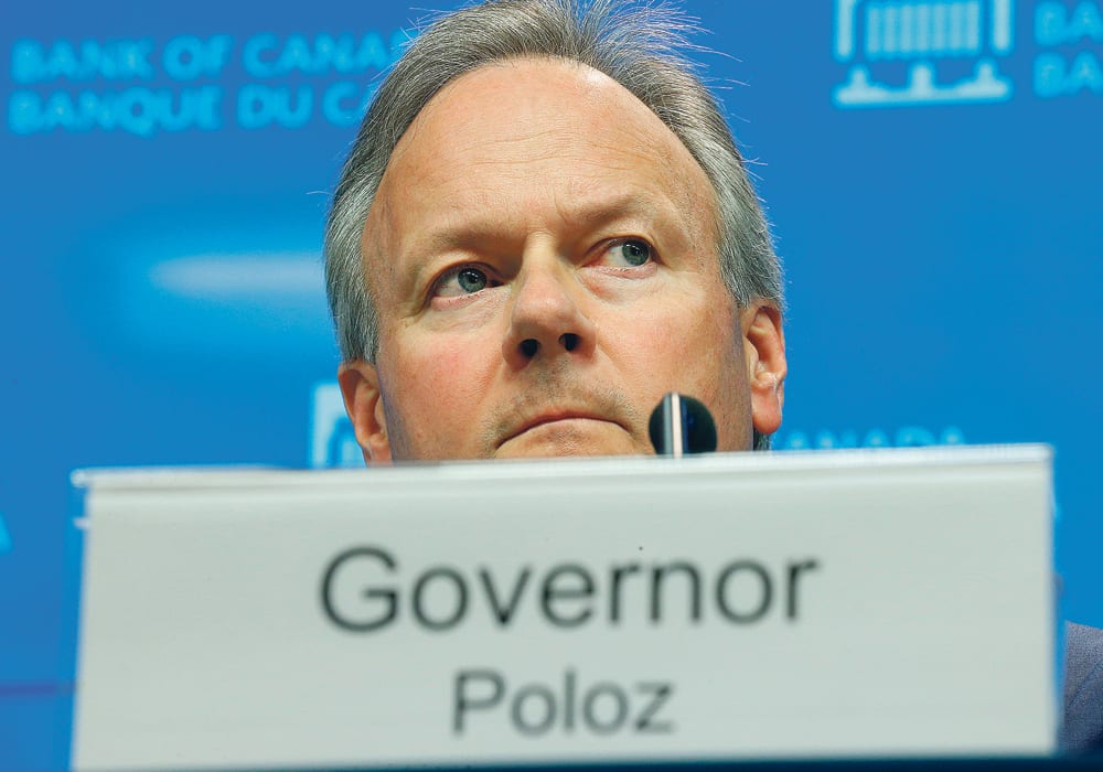 Many farmers, particularly younger ones, are watching anxiously to see what Bank of Canada governor Stephen Poloz will do with interest rates in the coming months.  |  REUTERS/Chris Wattie photo