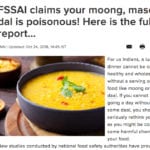 The Times story says laboratory testing has found high traces of glyphosate, which farmers use to “get rid of rodents and weeds.”
| Screencap via timesofindia.com