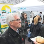 International Trade Diversification Minister Jim Carr spent a snowy lunch with leaders of Manitoba’s farming and agriculture communities in downtown Winnipeg Nov. 2 just before heading to China. | Ed White photo