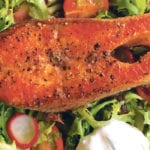 Pan fried steelhead trout steaks pair nicely with a lightly dressed green salad. | Sarah Galvin photo