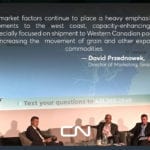 David Przednowek of CN speaks during a panel discussion entitled
