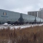 Modern loop-track facilities like the GrainsConnect Canada elevator at Maymont, Sask., are allowing shippers and railway companies to move Western Canadian grain more quickly. | Brian Cross photo