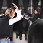 The slap for the female RBC Beef Supreme champion, PM Echo 8'16, from judge Sarah Buchanan at Agribition in Regina. | Michael Raine photo