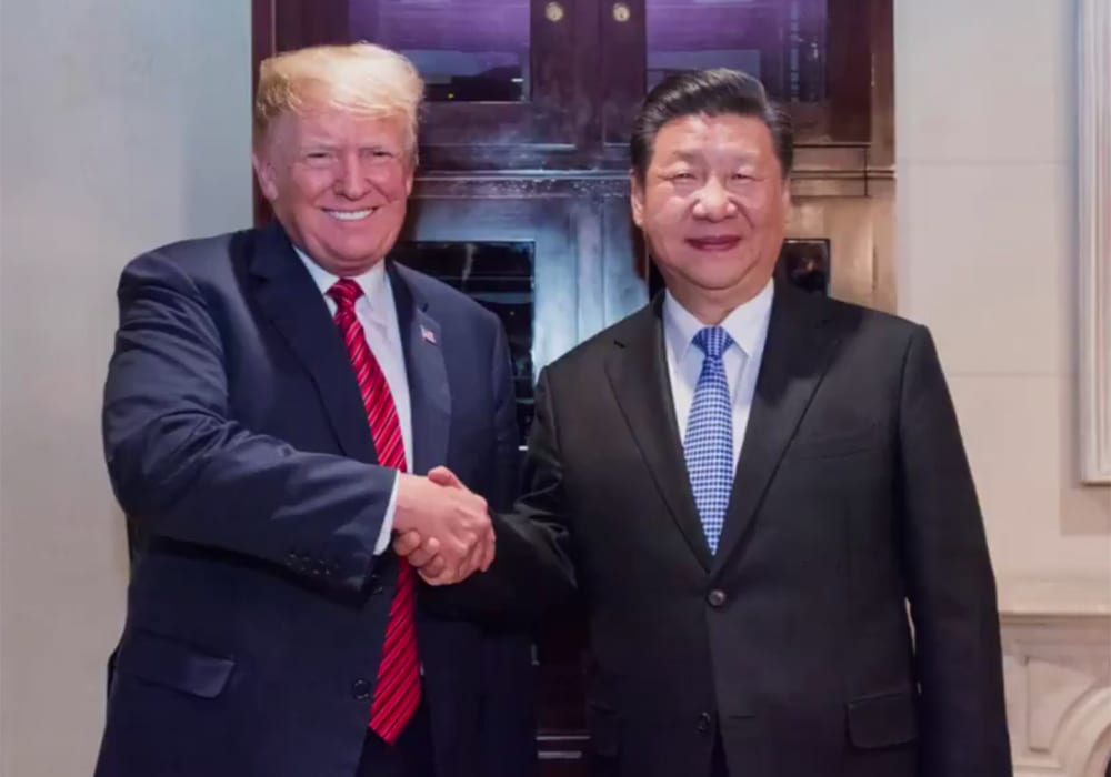 United States President Donald Trump met with Chinese President Xi Jinping on Saturday, Dec. 1. The two reached a cease-fire agreement where they will hold off on raising tariffs for 90 days while they negotiate. | Twitter/@XHNews photo