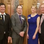This year's National Outstanding Young Farmers from left are the McKay brothers: Alex and Jordan, of Willow Tree Farms in Port Perry, Ontario; and Jinel and Craig Ference of Double F Farms at Kirriemuir, Alberta. | Outstanding Young Farmers photo