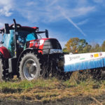 Zasso’s technology to cook the weeds using electricity, in the foreground, makes short work of unwanted plants. Case New Holland has partnered with the Swiss company to release commercial machinery for farmers under the Xpower brand. | CNH photo
