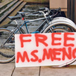 A sign in support of Huawei chief financial officer Meng Wanzhou is displayed outside of a British Columbia Supreme Court bail hearing for Meng last month. Meng’s arrest has raised tensions between Canada and China. | REUTERS/David Ryder photo