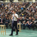 Prime Minister Justin Trudeau at a public, town-hall style meeting in Regina January 10. | Karen Briere photo