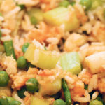 Chinese rice salad is one way to use up rice, peas and staples in our fridge. | Joan Airey photo